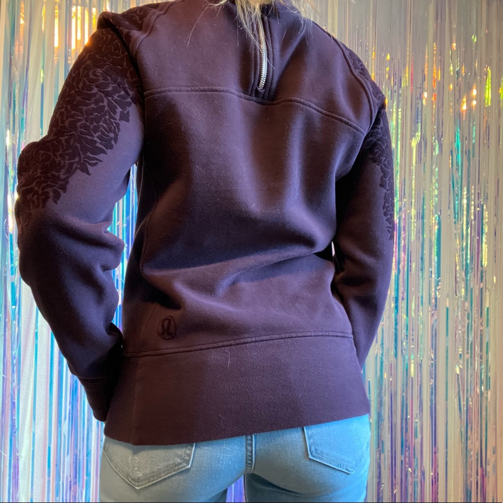 Lululemon • Floral Flock Velvet Detail Pullover Sweatshirt - Picture 6 of 15